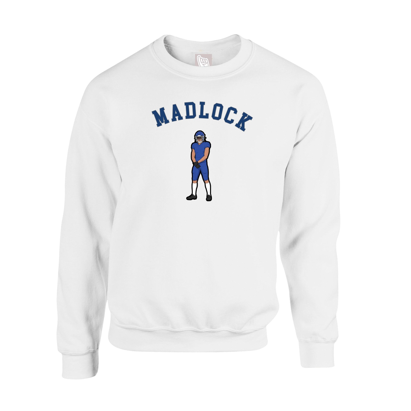 Fleece Crew — Shirsey Arch in White