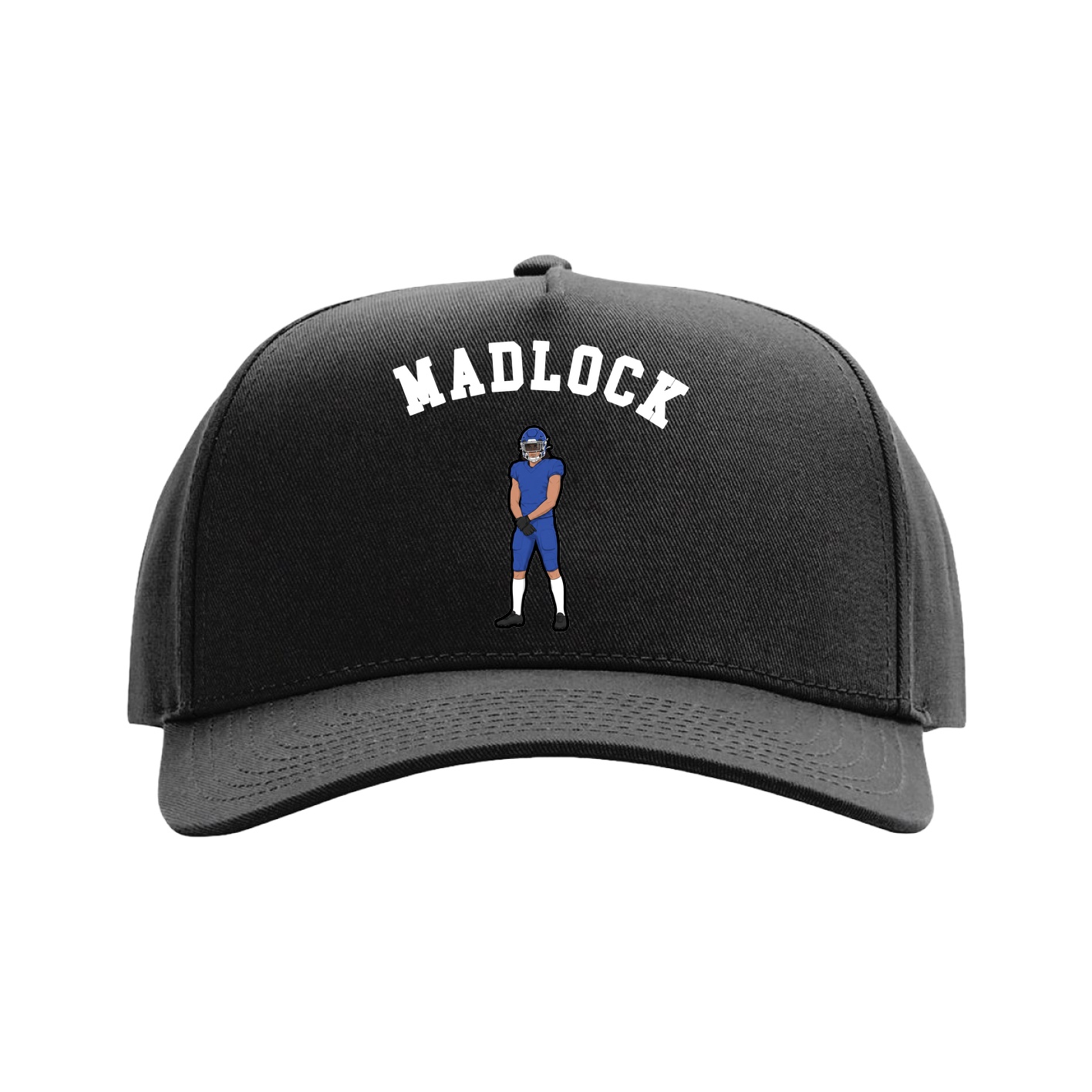 Full Fabric Five-Panel Champ Cap — Shirsey Arch in Black