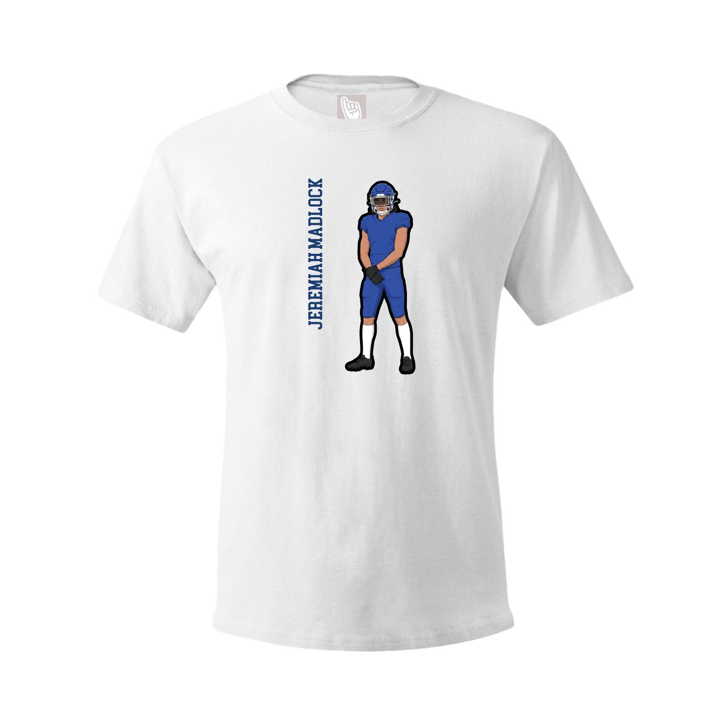 Tee — Name Vertical in White