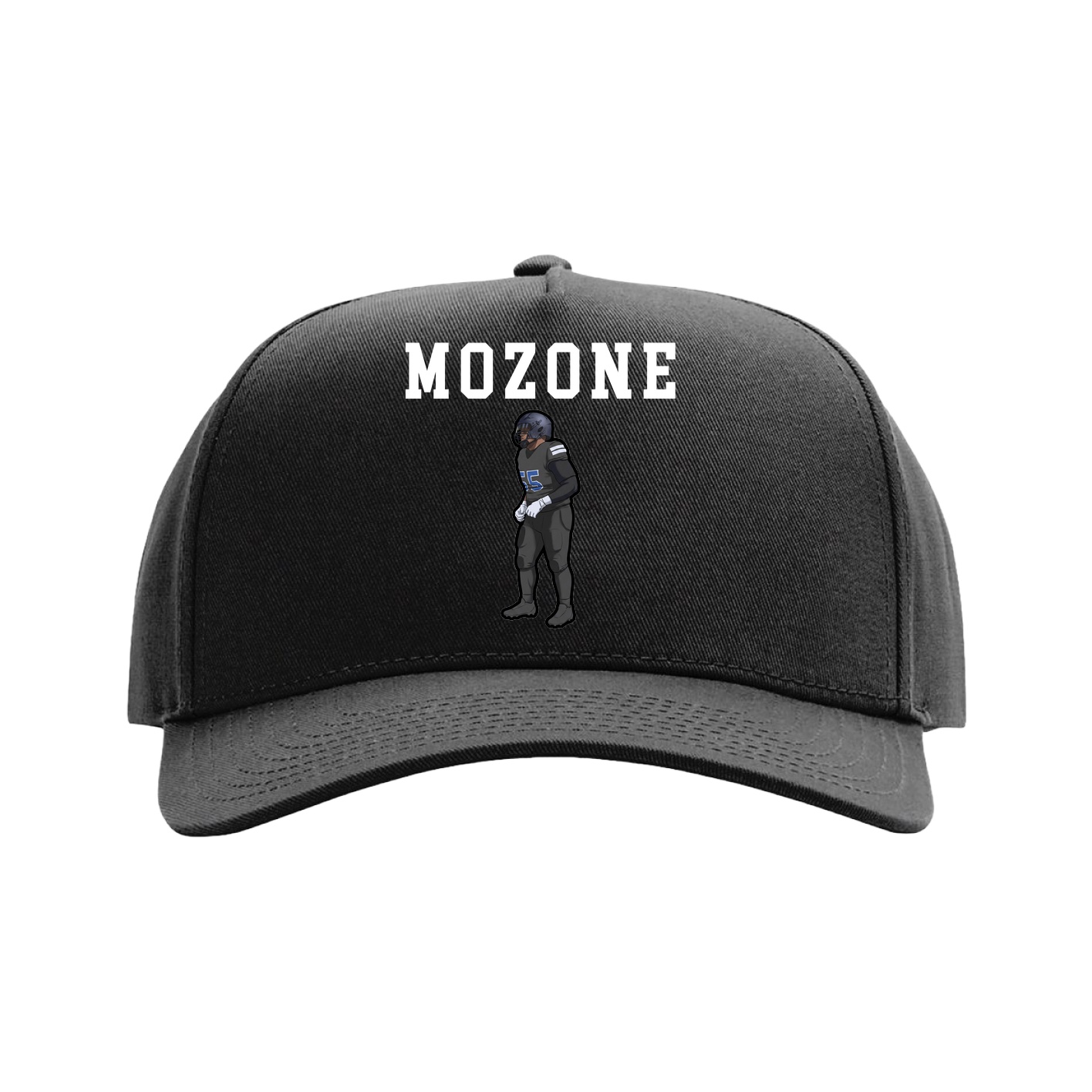 Full Fabric Five-Panel Champ Cap — Shirsey in Black