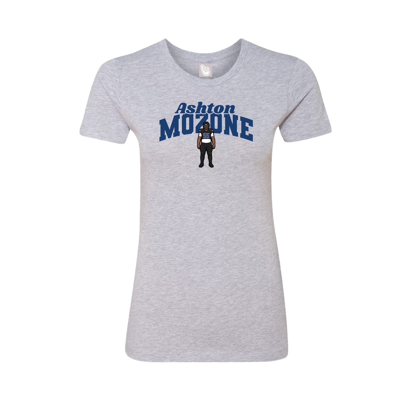 Fitted Women's Tee — Signature Arch in Grey