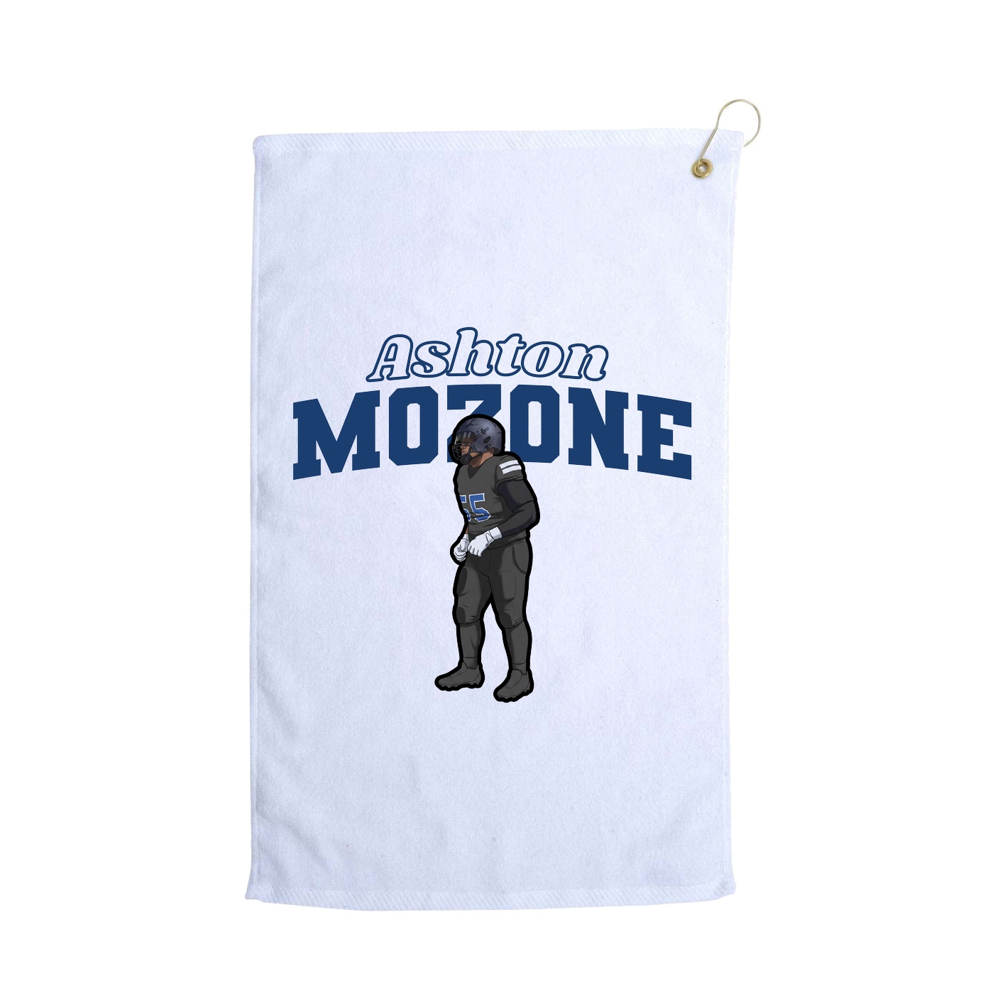 Golf Towel — Name Arch in White