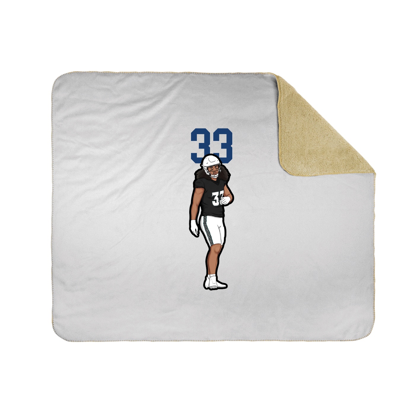 Throw Blanket — Number Top in White