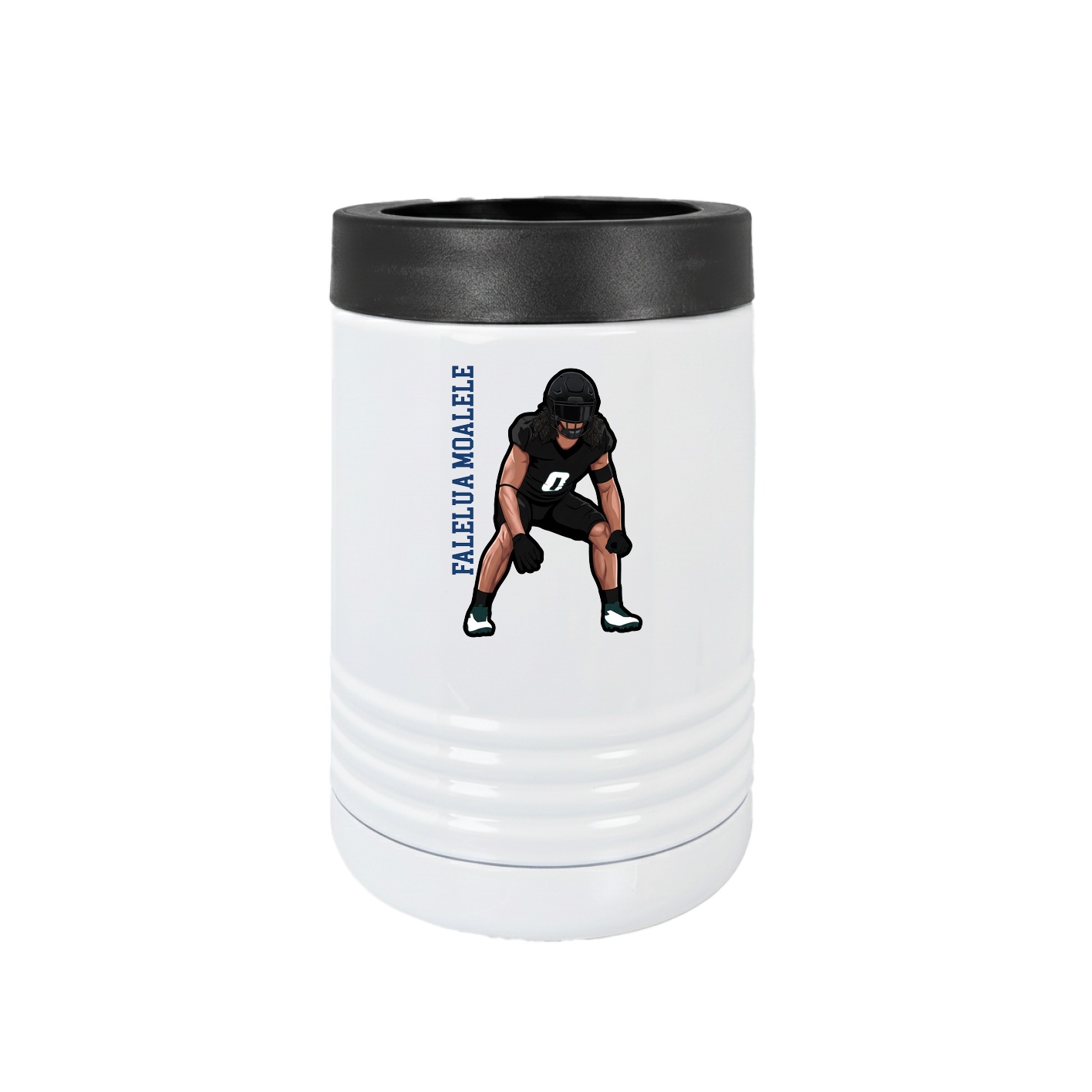 Beverage Holder — Name Vertical in White