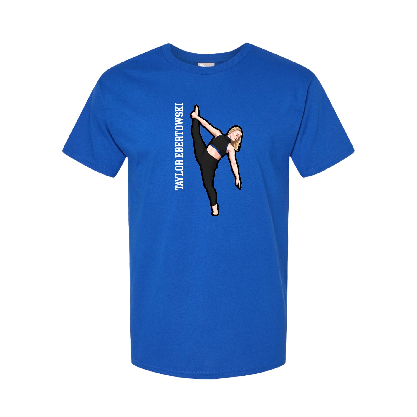 Youth Tee — Name Vertical in Royal
