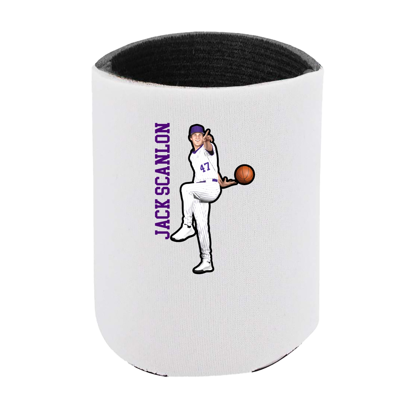 Can Holder — Name Vertical in White