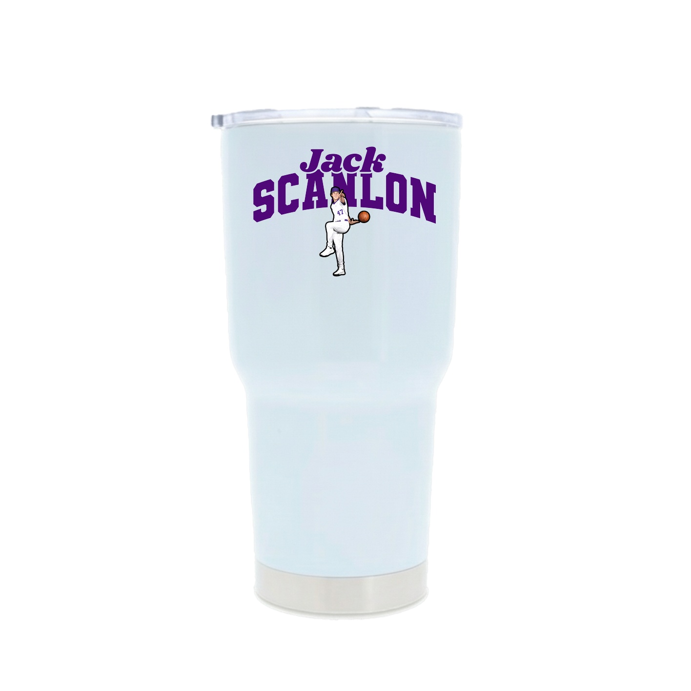 30oz Stainless Steel Tumbler — Signature Arch in White