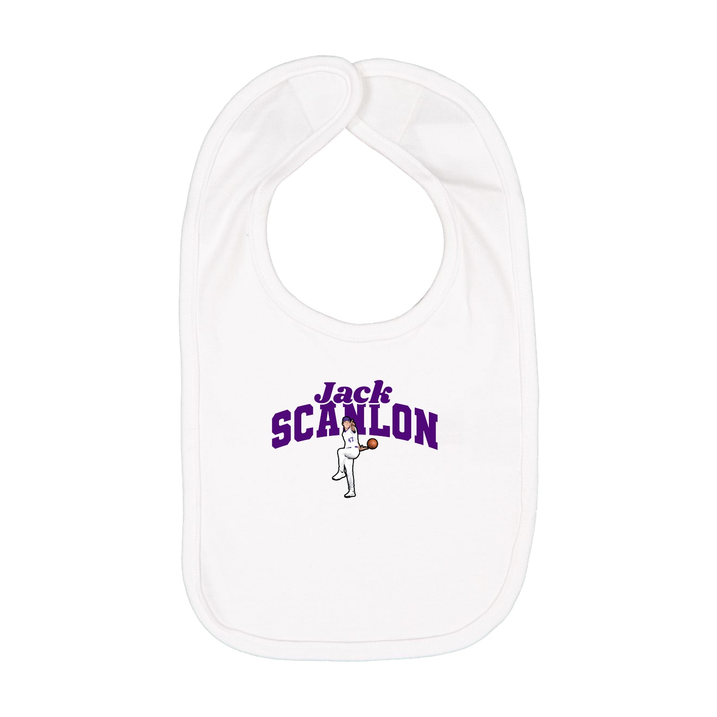 Infant Bib — Signature Arch in White