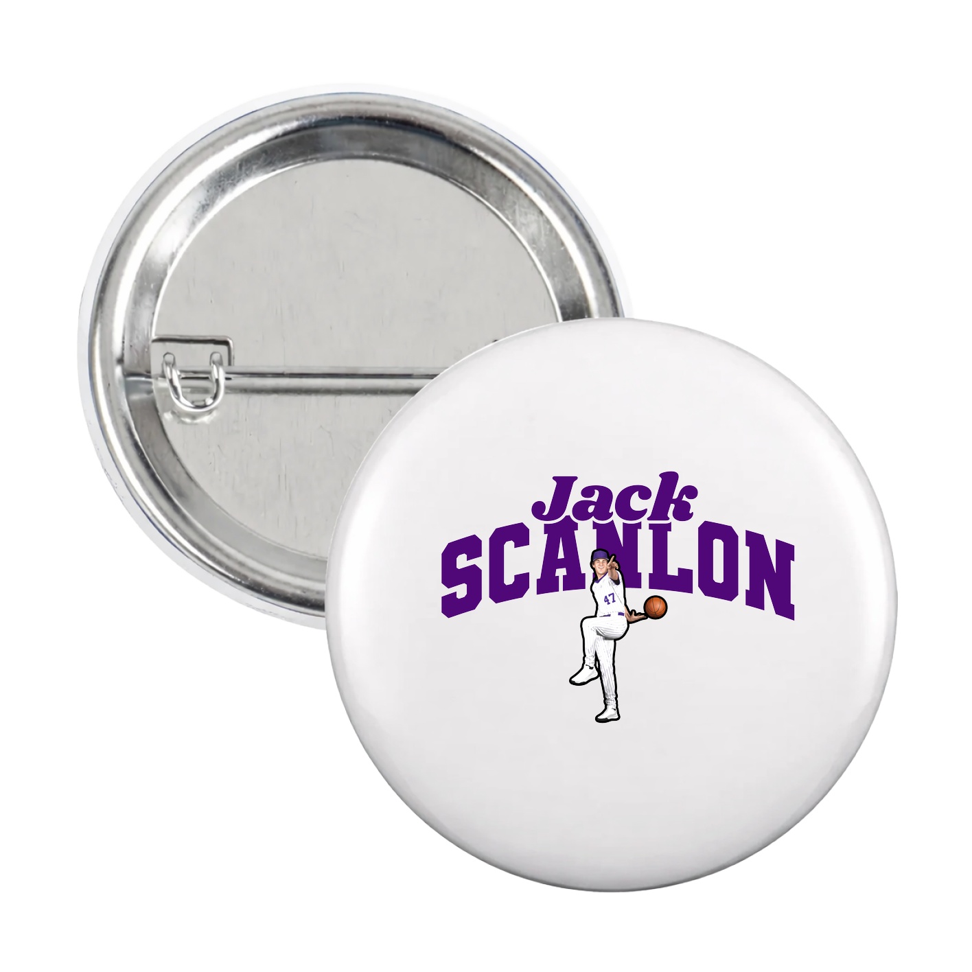 Game Day Button — Signature Arch in White