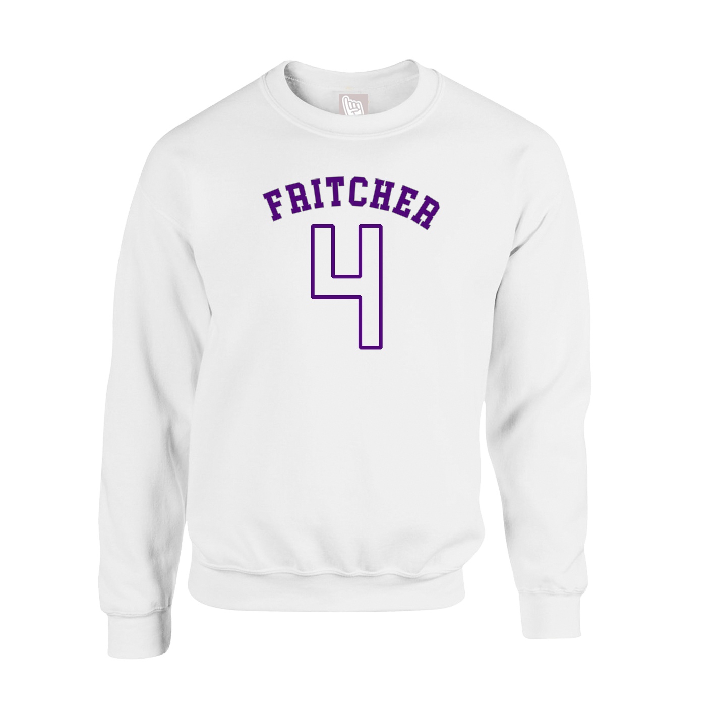 Fleece Crew — Shirsey Arch in White