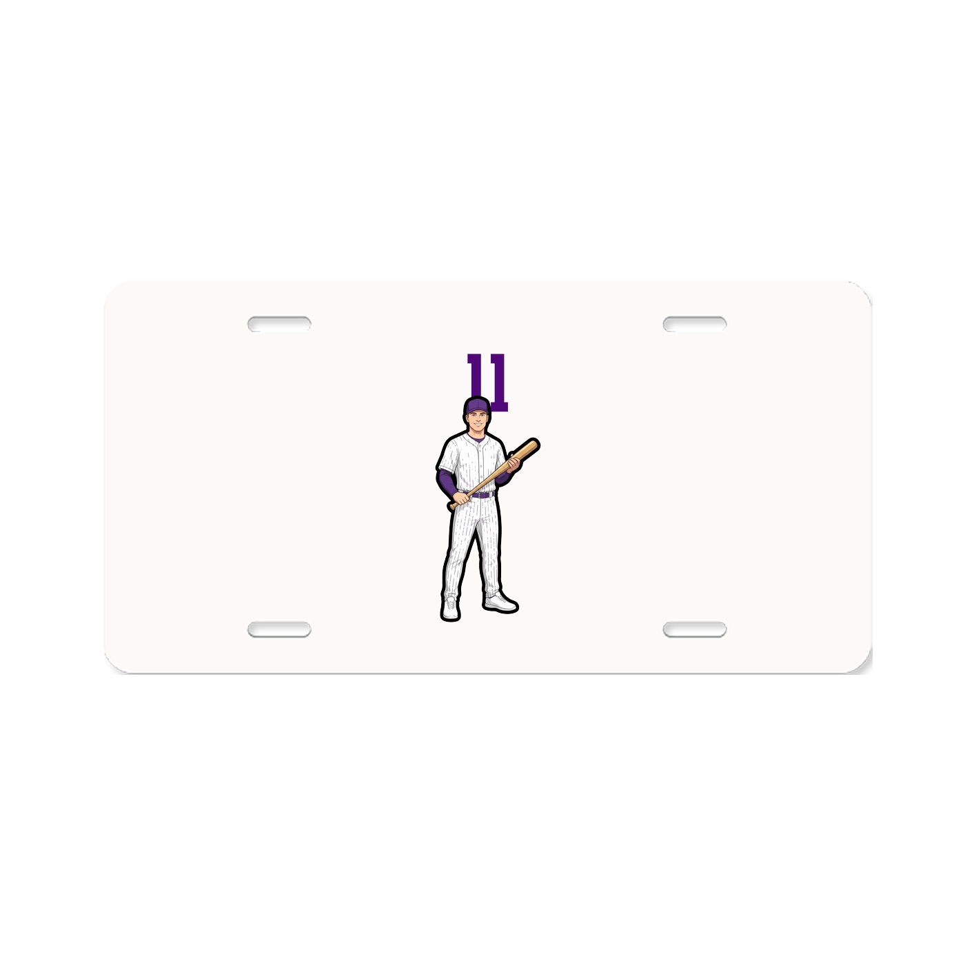 License Plate — Number Top in Classic