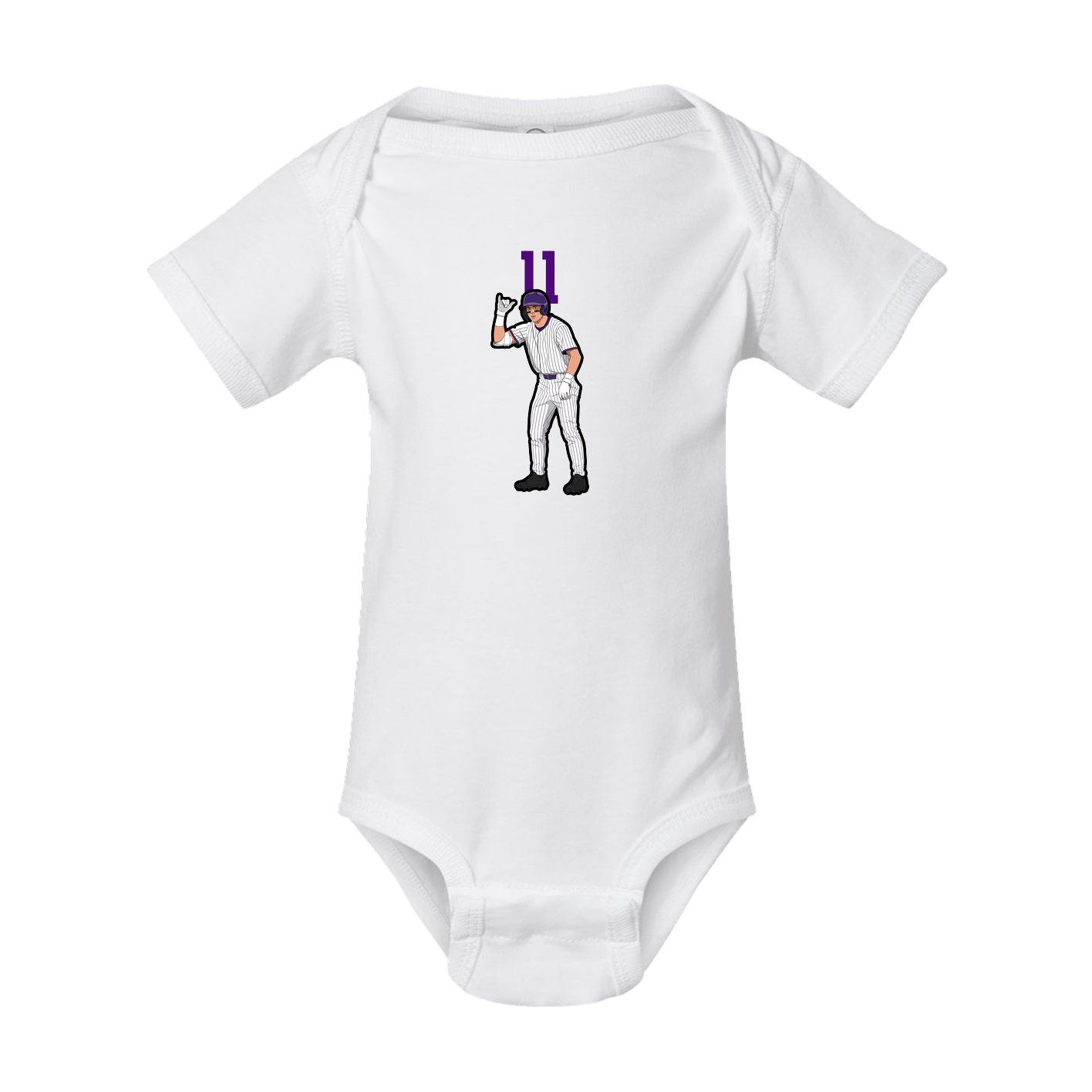 Baby Onesie — Number Top in White