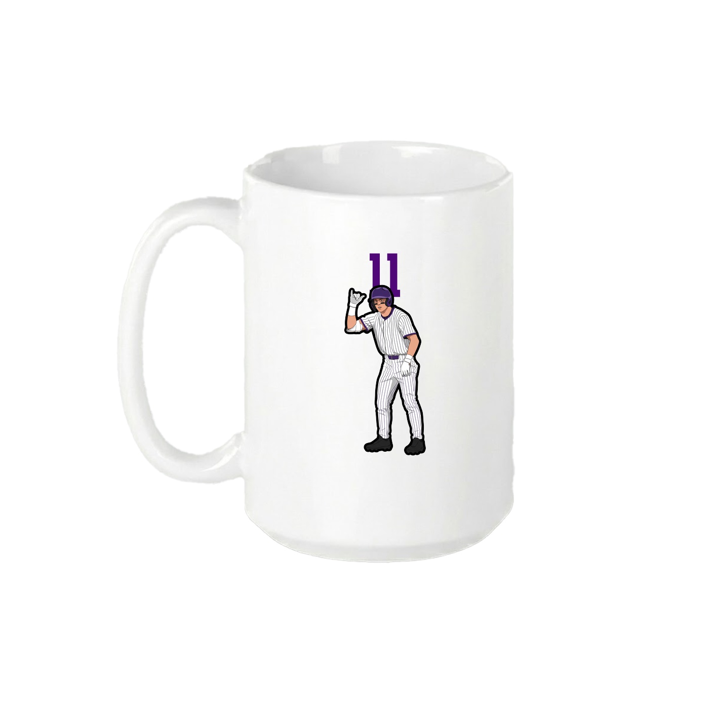 15oz Coffee Mug — Number Top in White