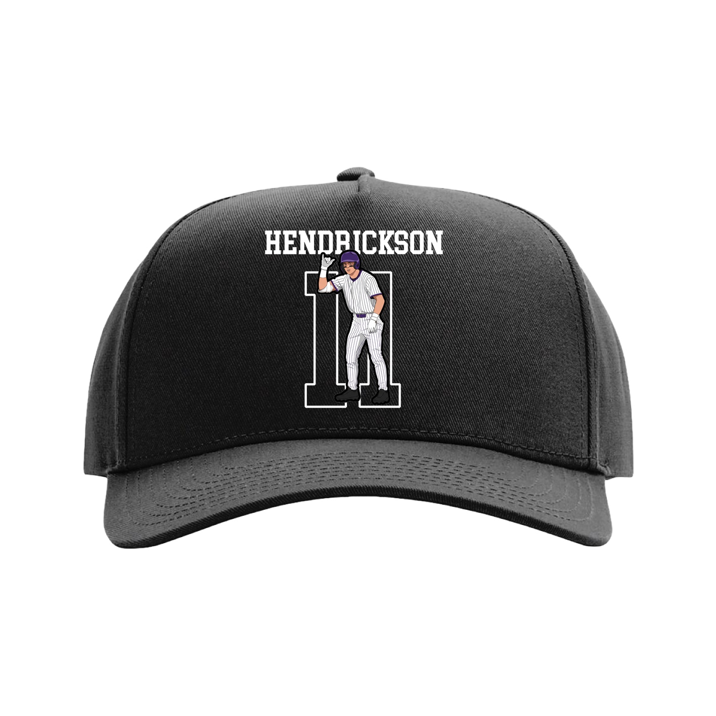 Full Fabric Five-Panel Champ Cap — Shirsey in Black
