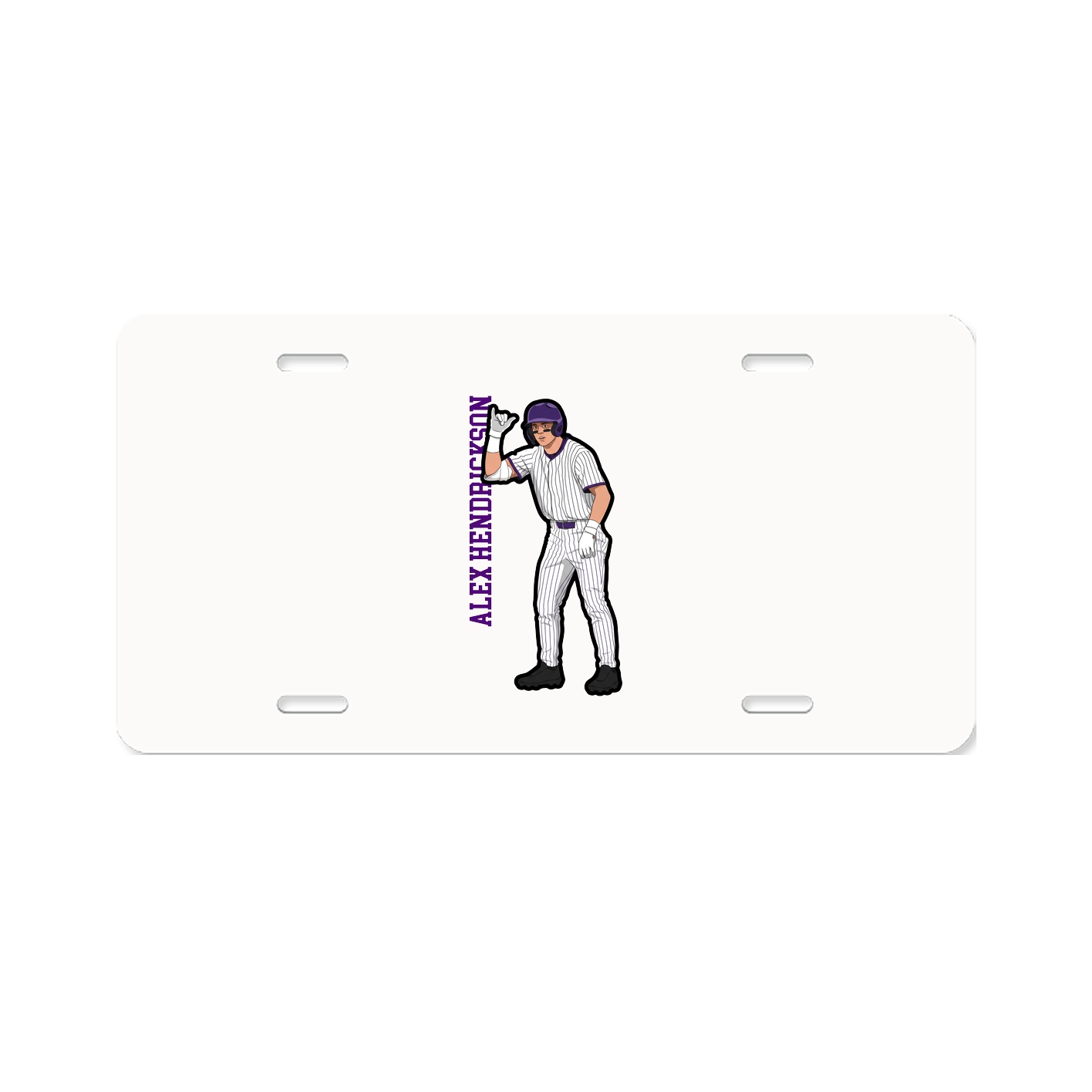 License Plate — Name Vertical in Classic