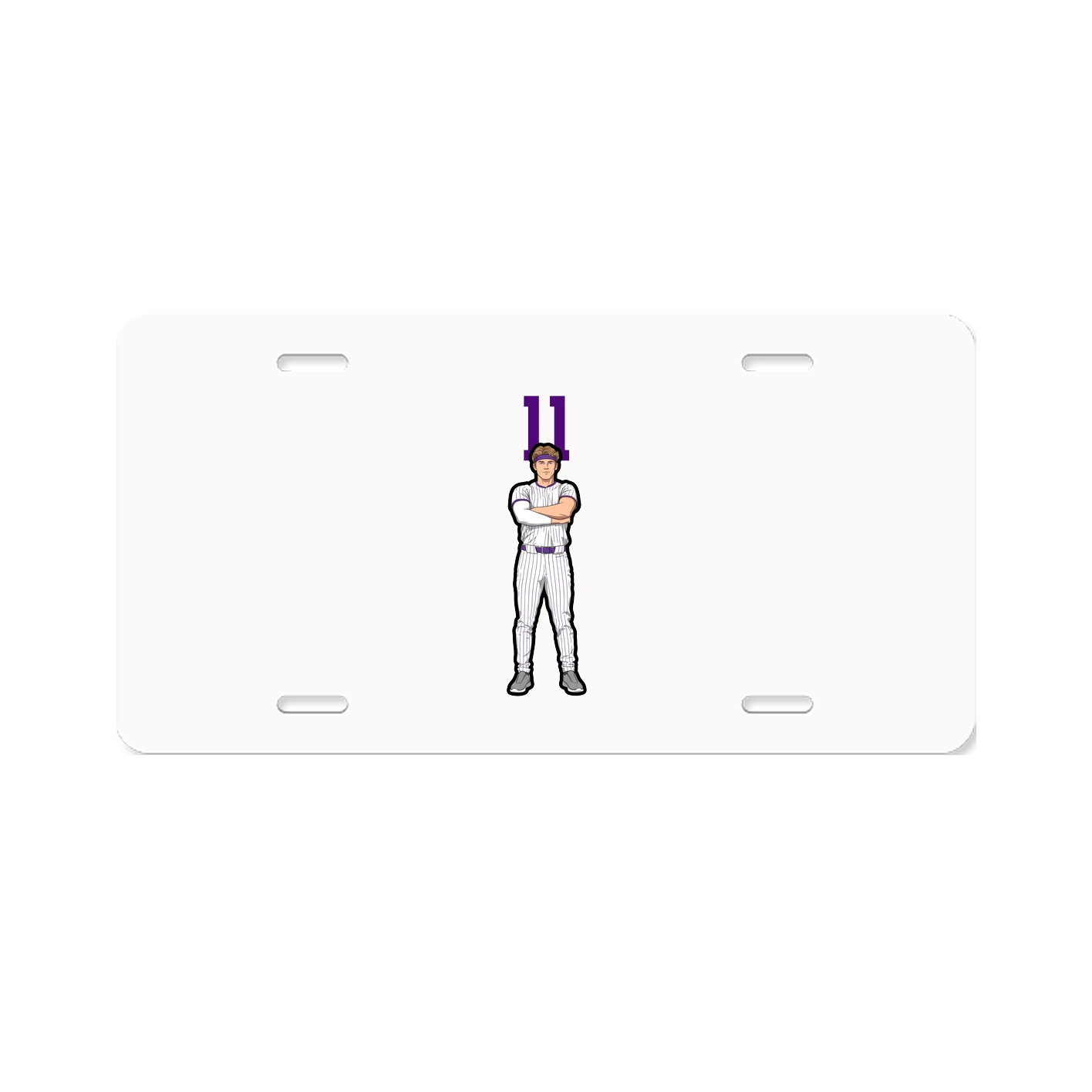 License Plate — Number Top in Classic