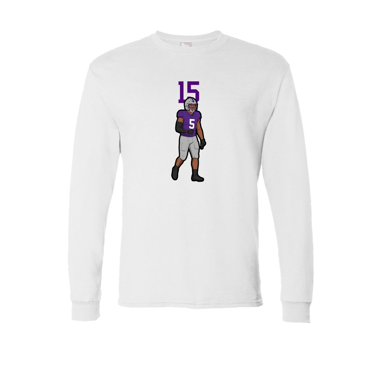 Long Sleeve Tee — Number Top in White