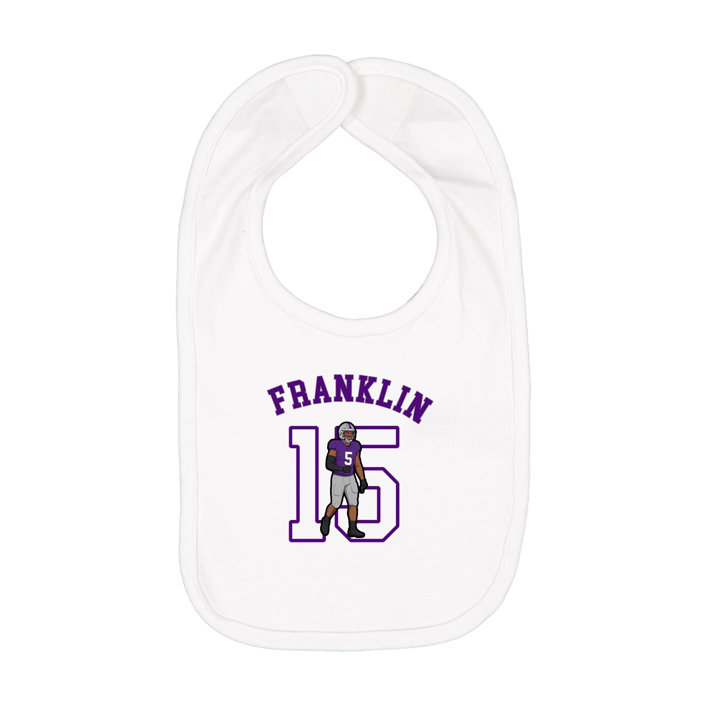 Infant Bib — Shirsey Arch in White