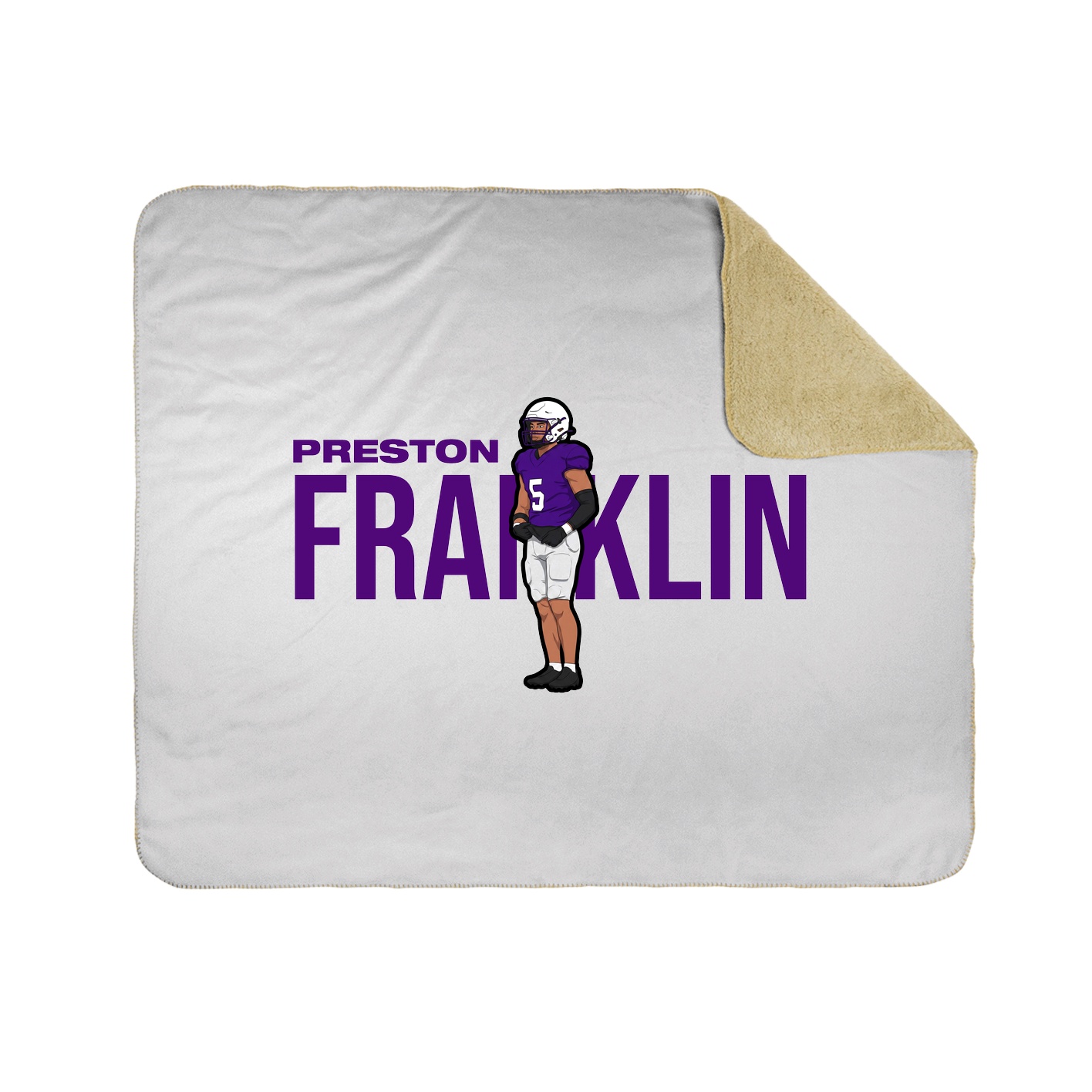 Throw Blanket — Player Name in White