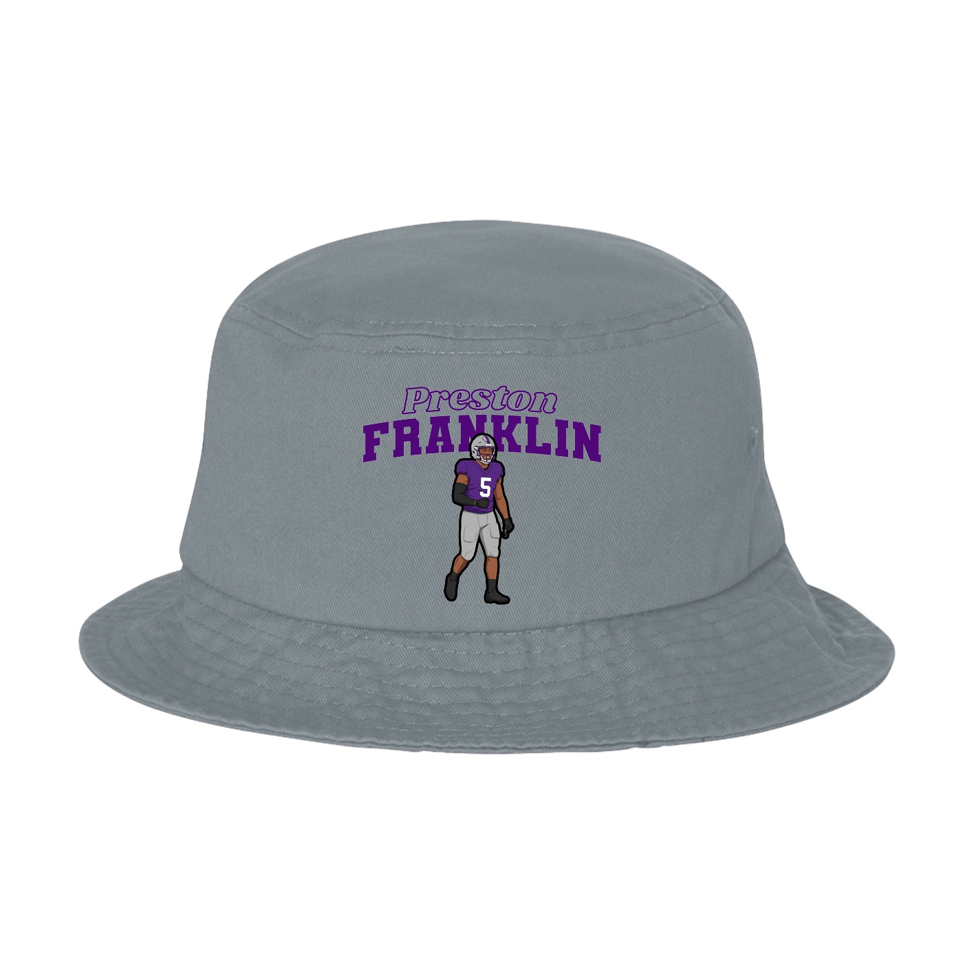Bucket Cap — Name Arch in Grey