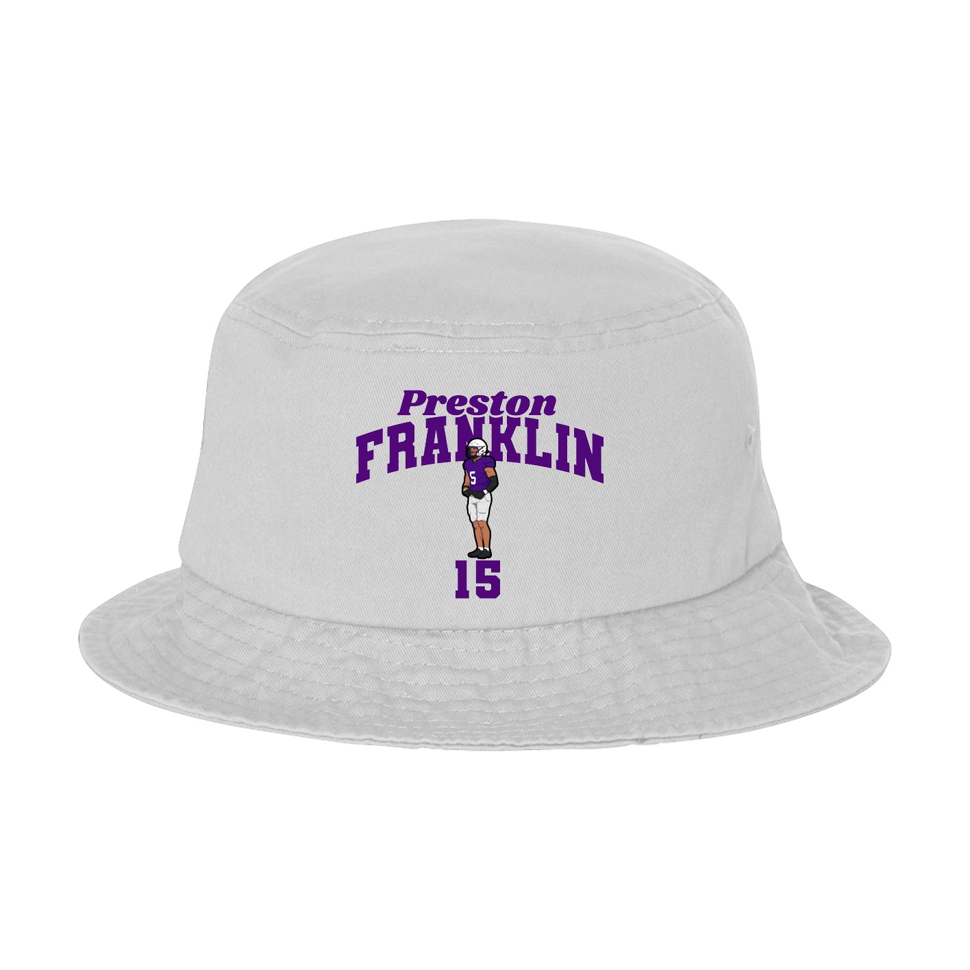 Bucket Cap — Signature Arch in White