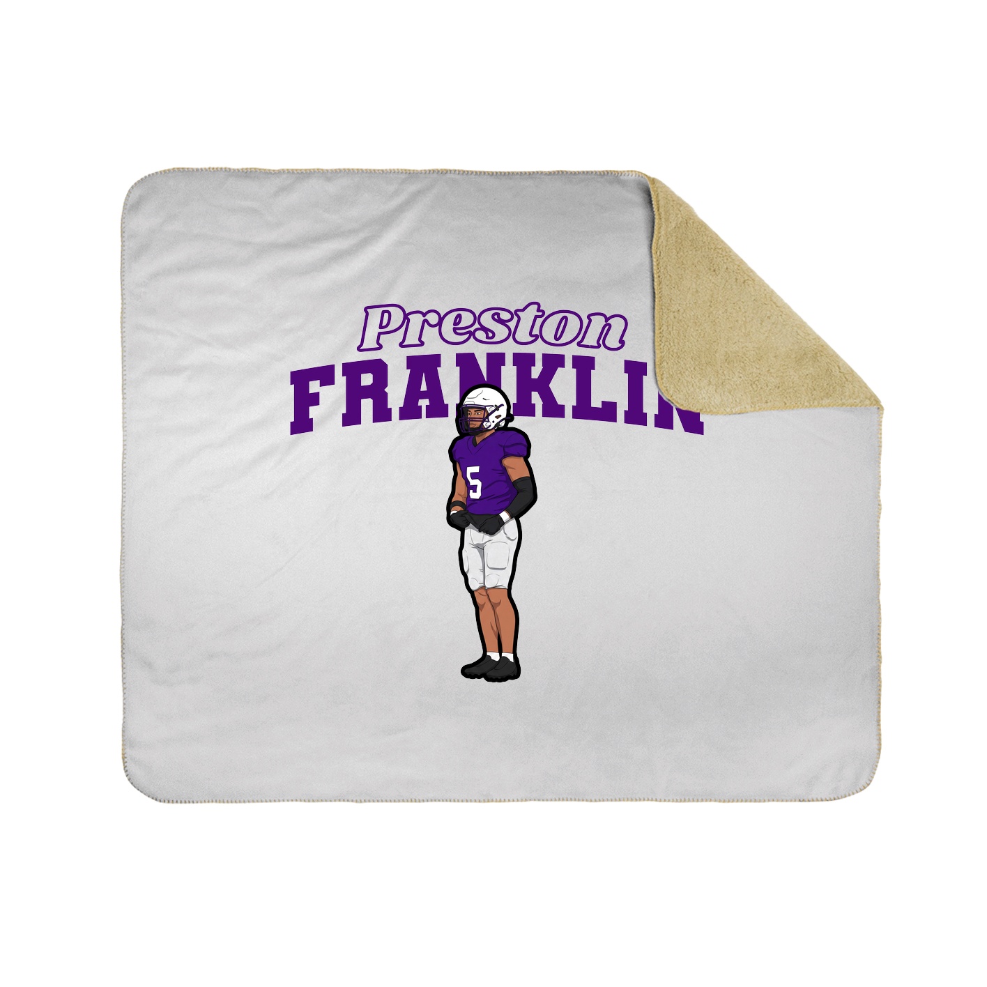 Throw Blanket — Name Arch in White