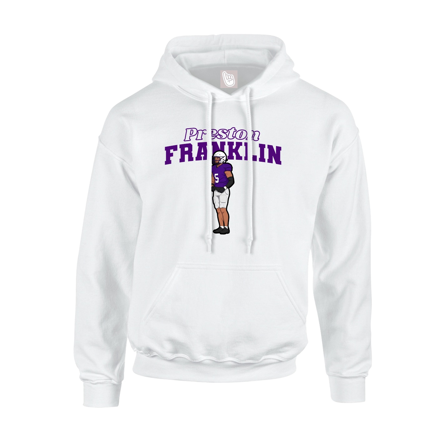 Hoodie — Name Arch in White