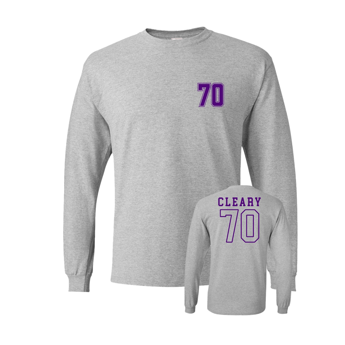 Long Sleeve Tee — Chest Back in Grey