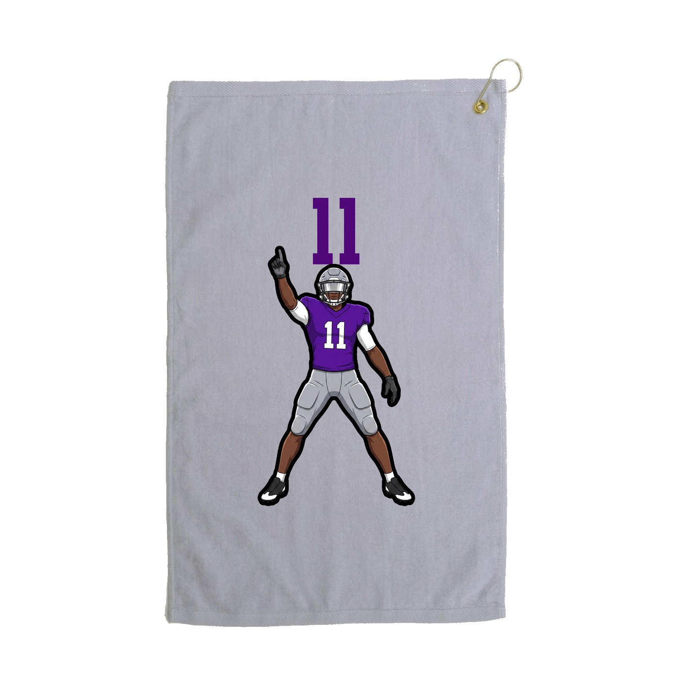 Golf Towel — Number Top in Grey