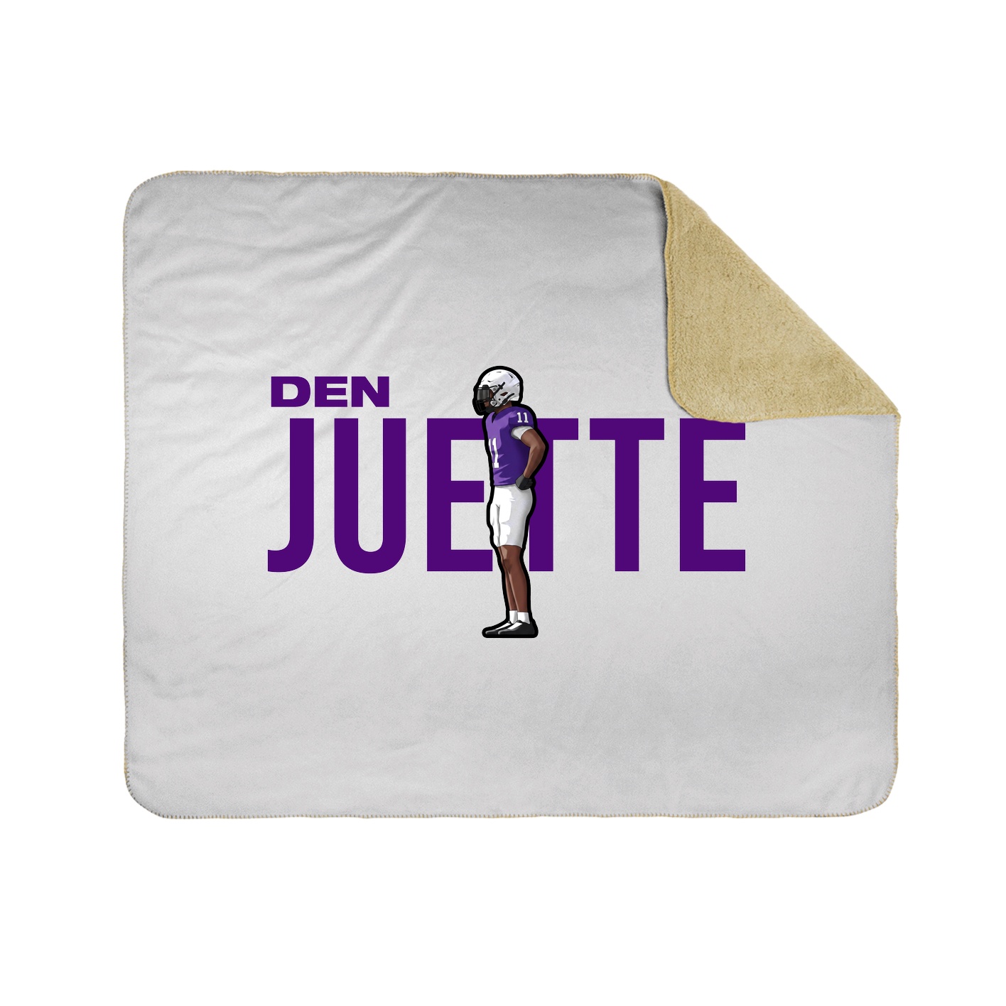 Throw Blanket — Player Name in White