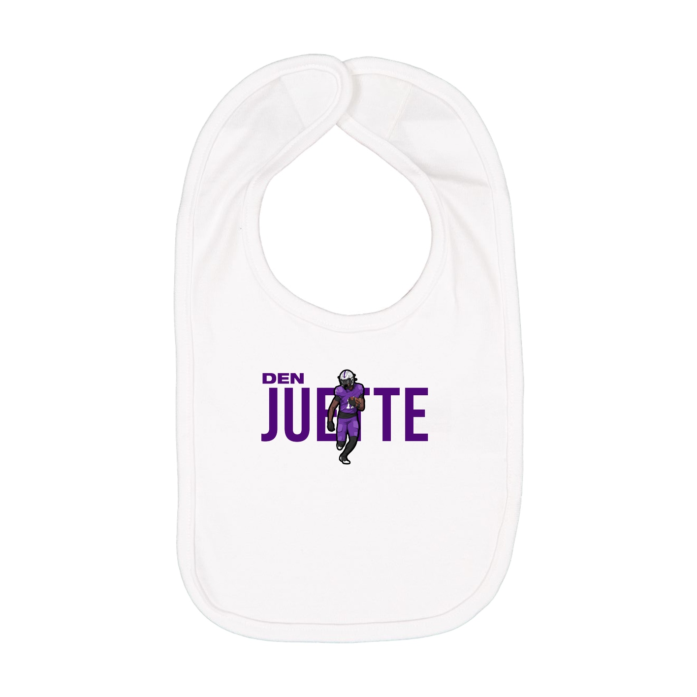 Infant Bib — Player Name in White