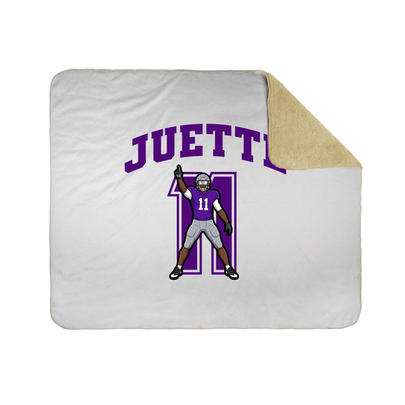 Throw Blanket — Number in White