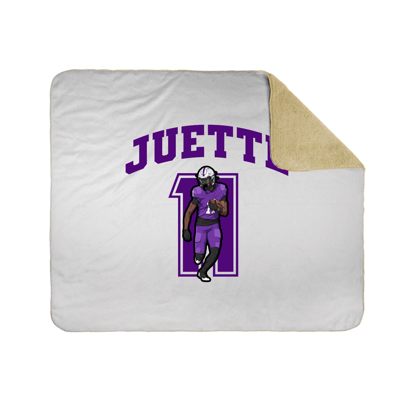 Throw Blanket — Number in White