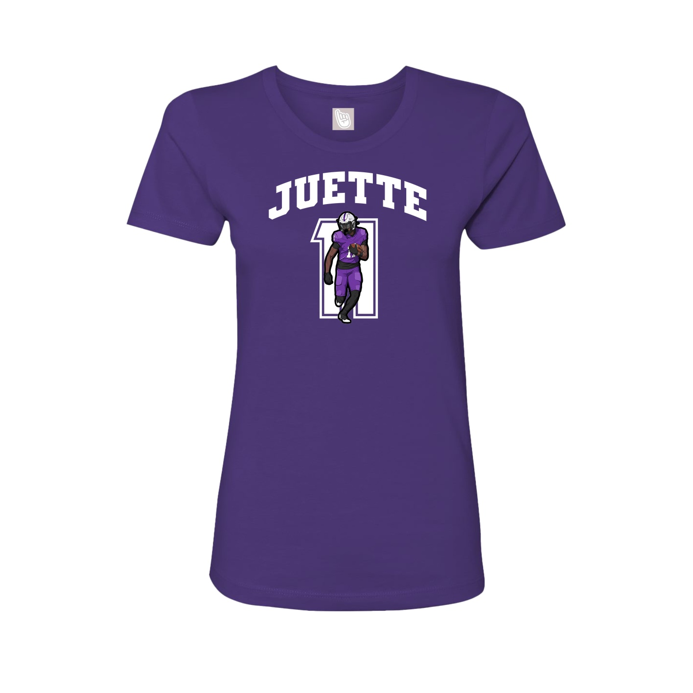Fitted Women's Tee — Number in Purple