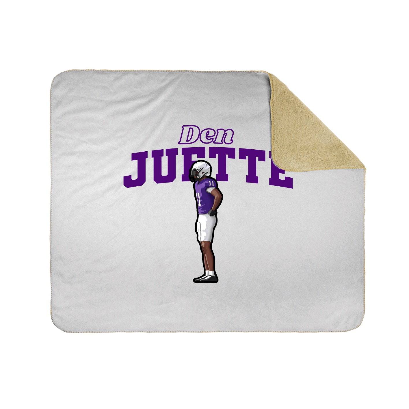 Throw Blanket — Name Arch in White