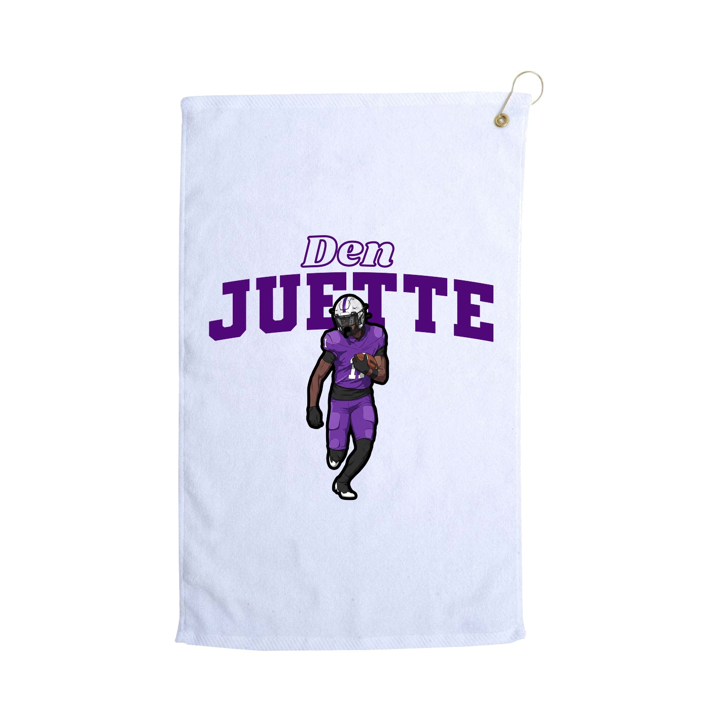 Golf Towel — Name Arch in White