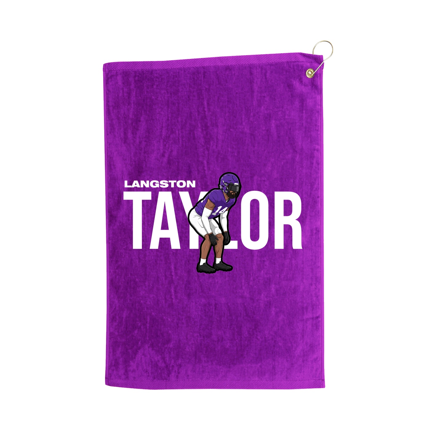 Golf Towel — Player Name in Purple