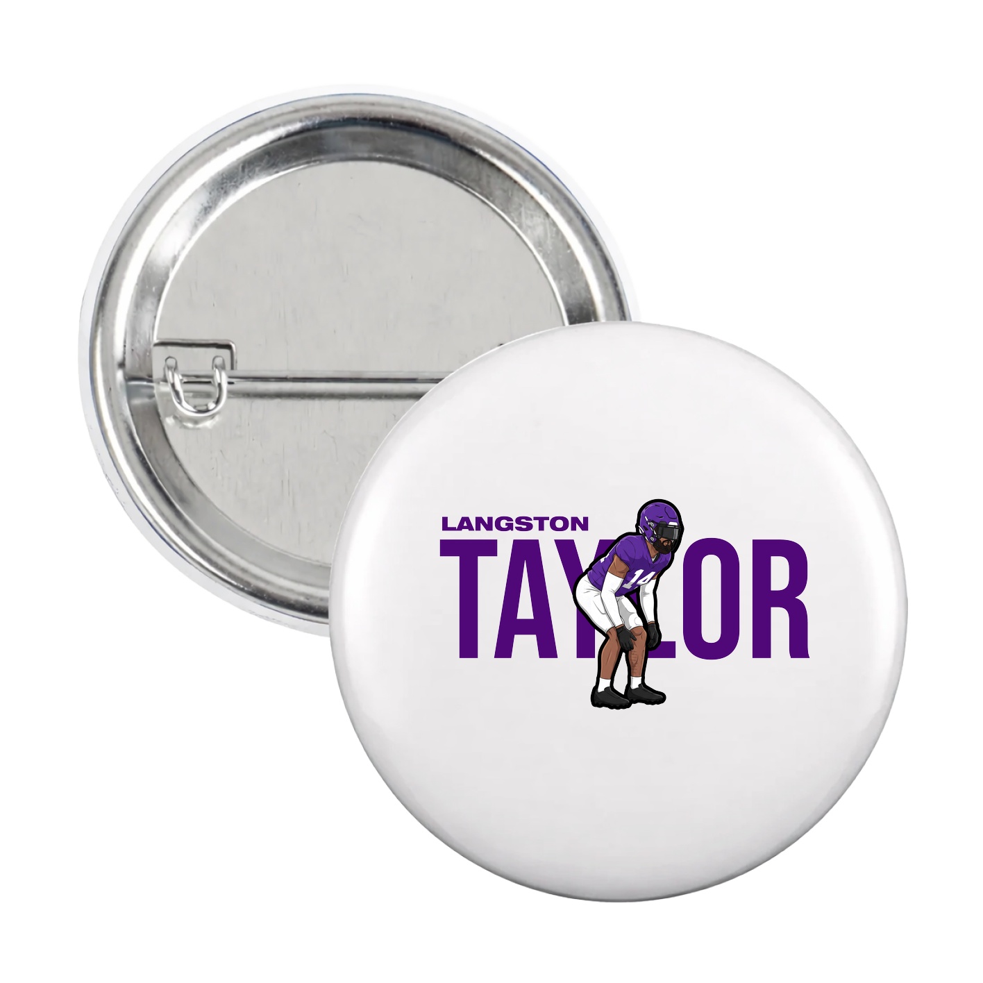 Game Day Button — Player Name in White