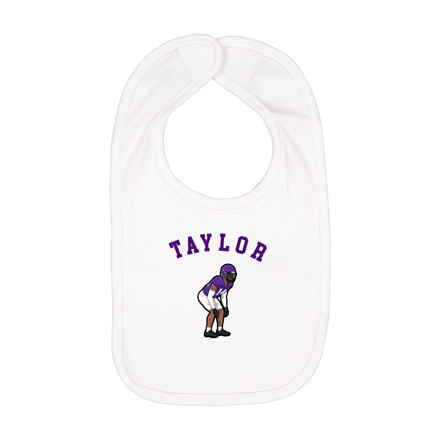 Infant Bib — Shirsey Arch in White