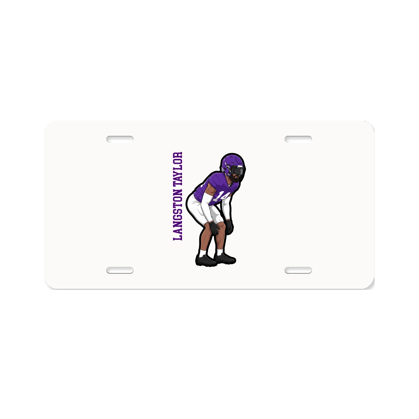License Plate — Name Vertical in Classic