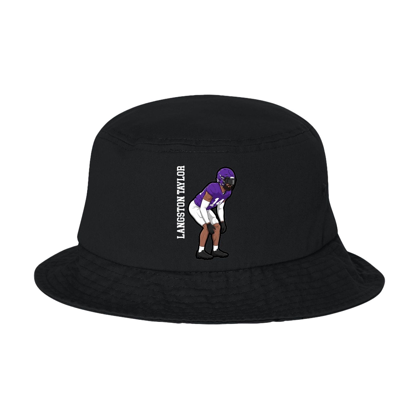 Bucket Cap — Name Vertical in Black