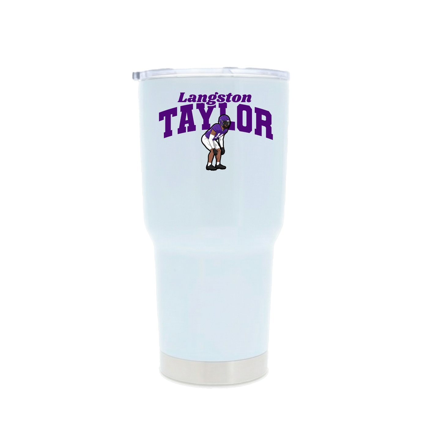 30oz Stainless Steel Tumbler — Signature Arch in White