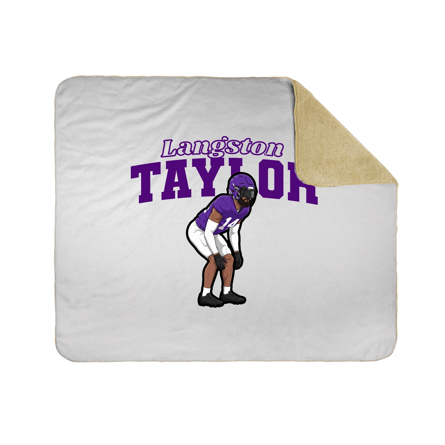 Throw Blanket — Name Arch in White