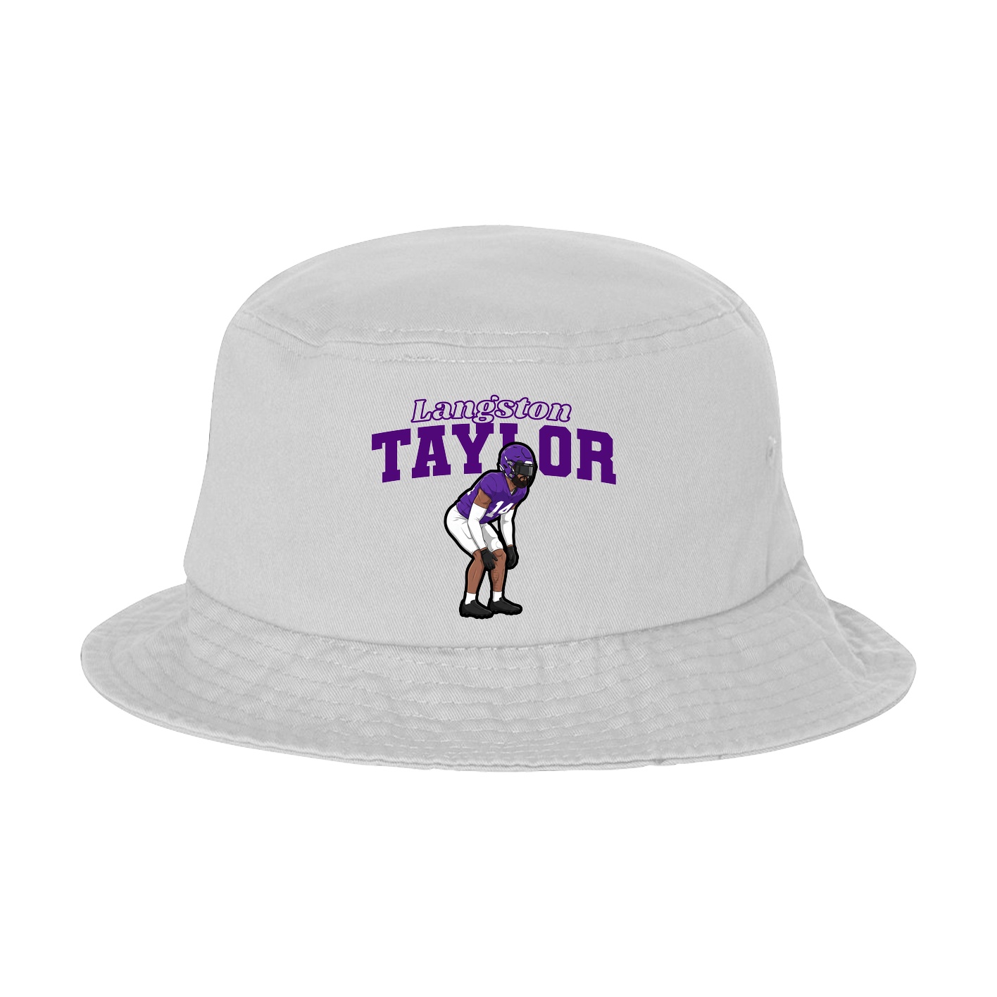 Bucket Cap — Name Arch in White