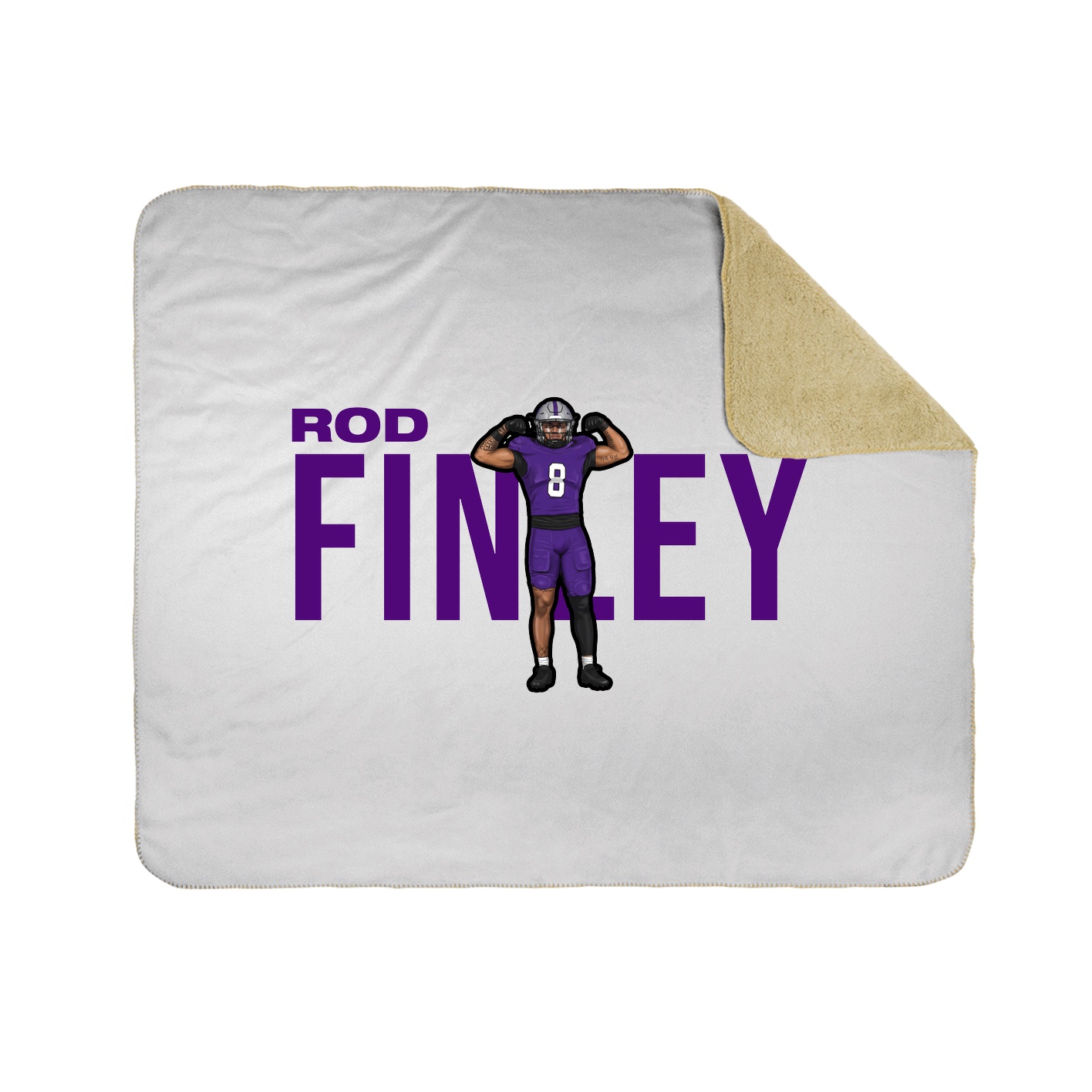 Throw Blanket — Player Name in White