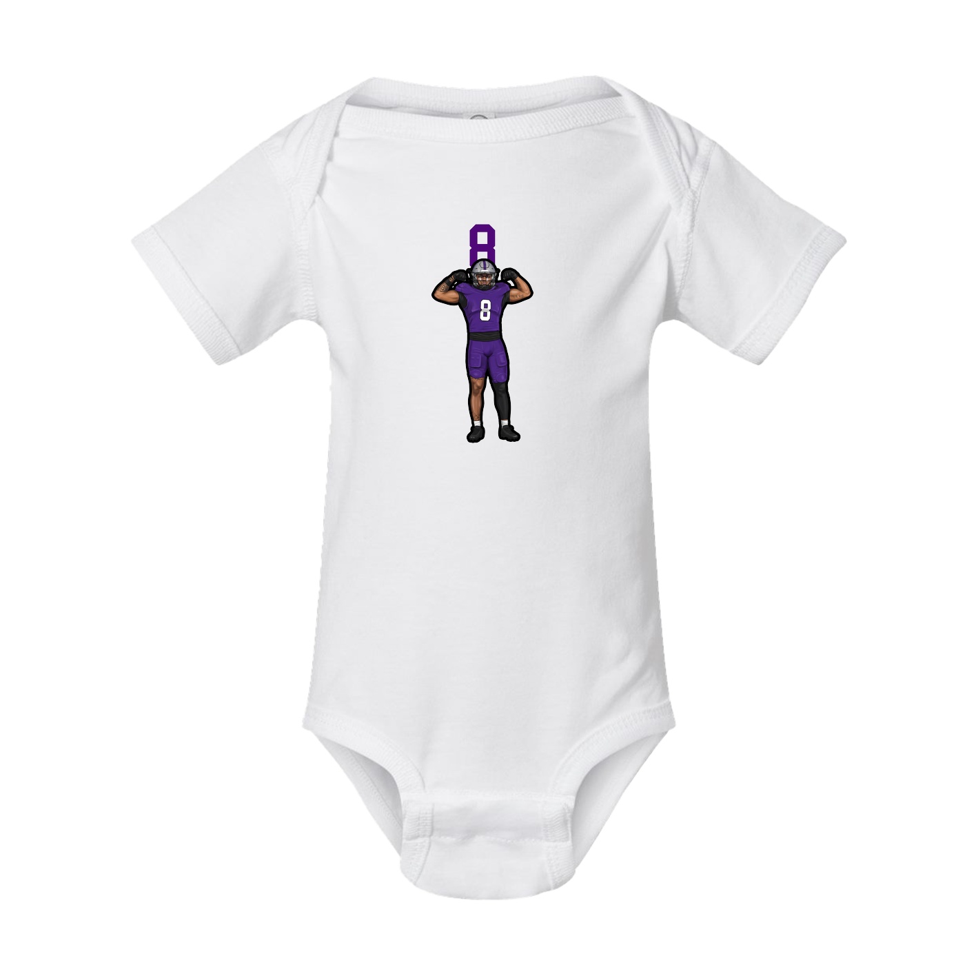 Baby Onesie — Number Top in White