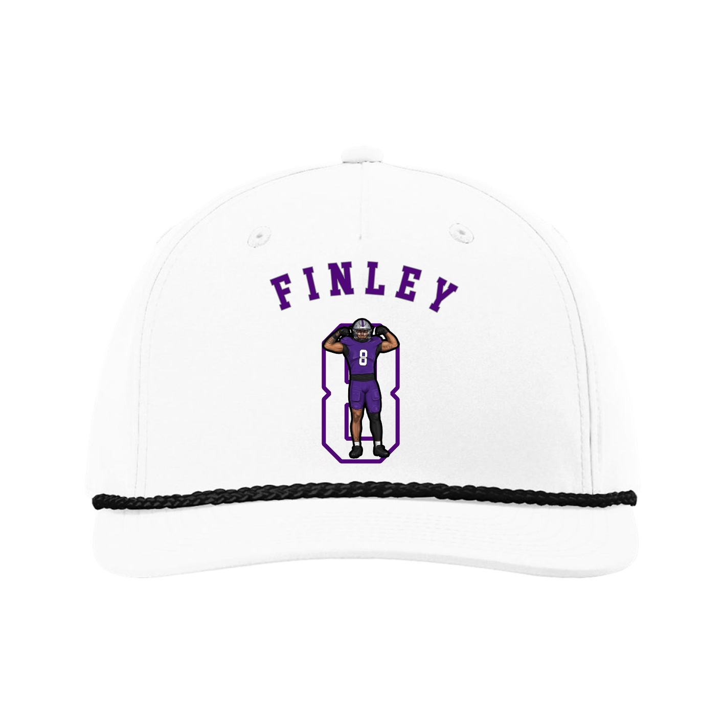 Five-Panel Classic Rope Cap — Shirsey Arch in White