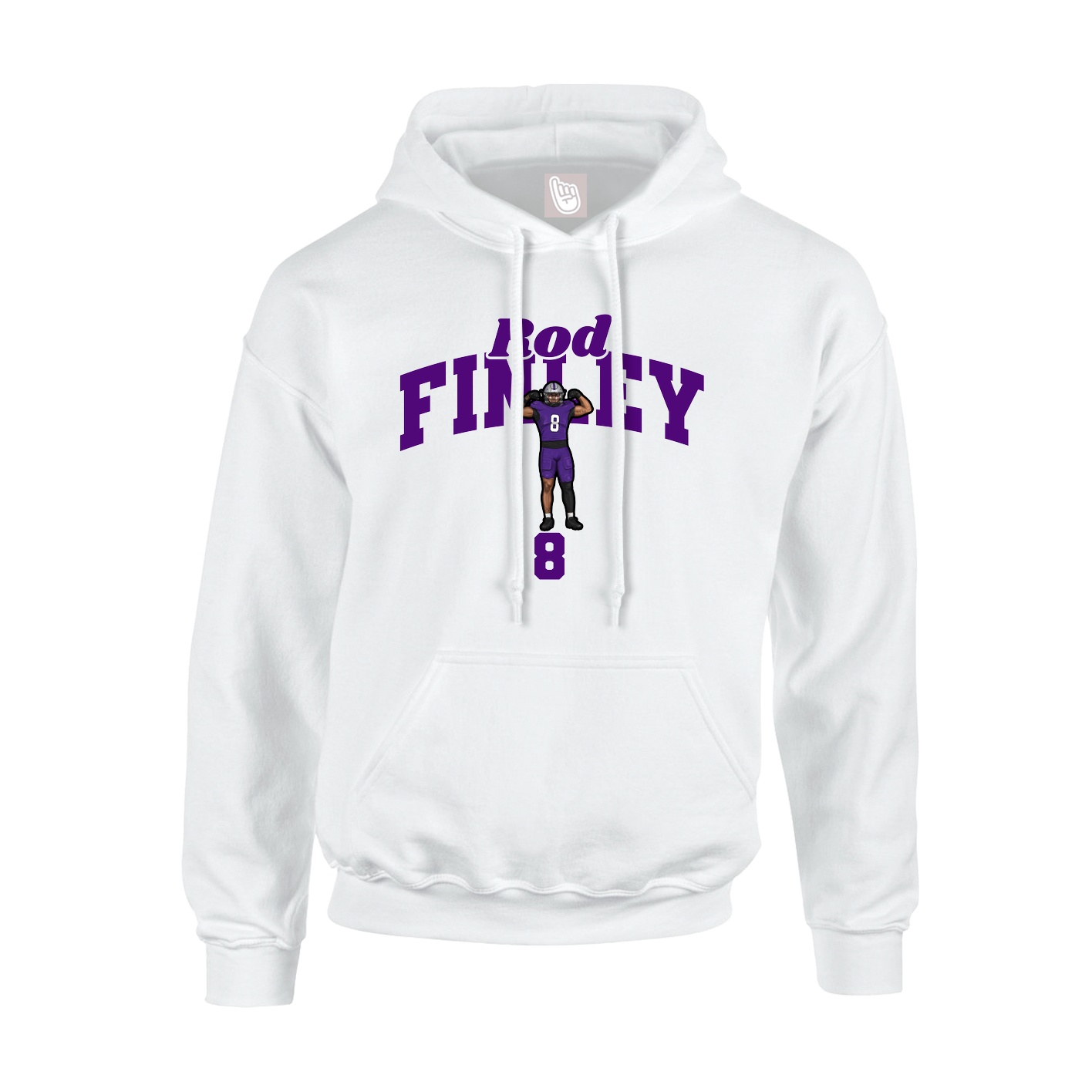 Hoodie — Signature Arch in White