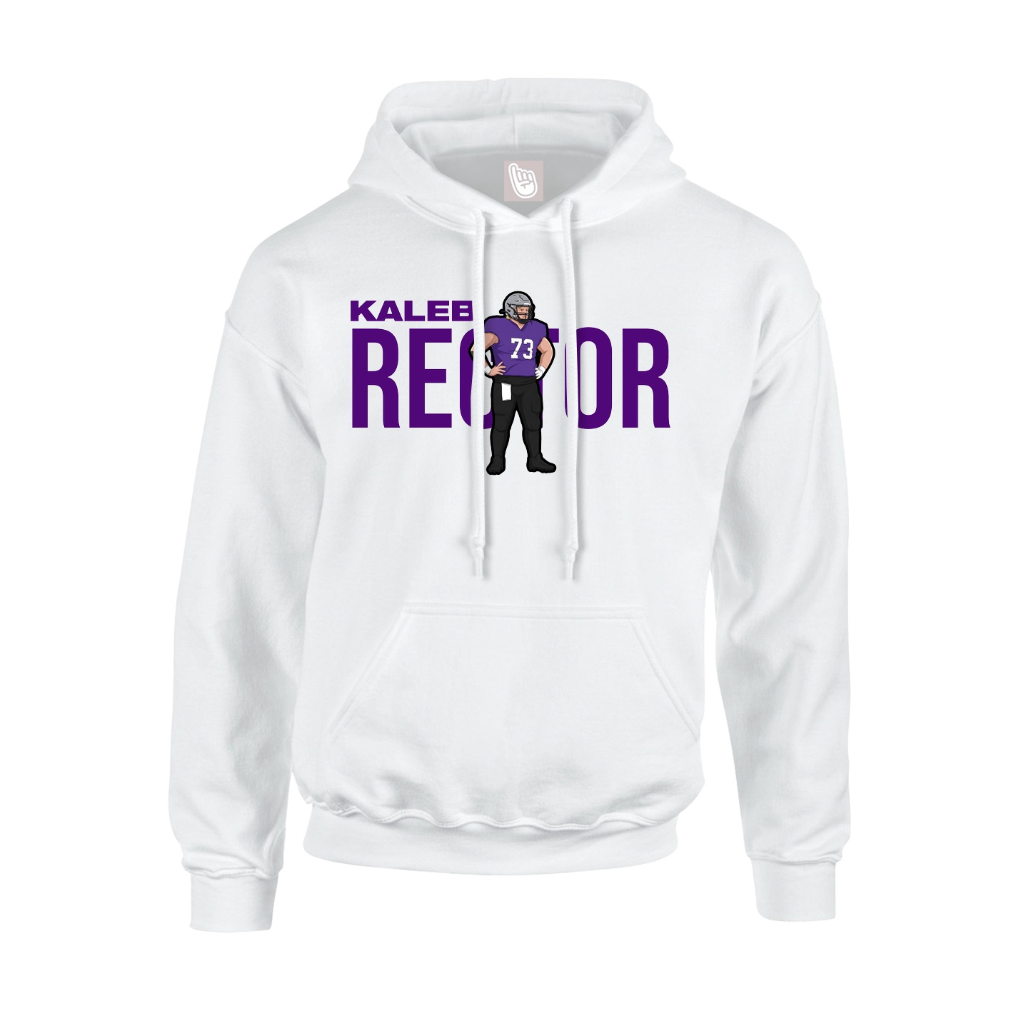 Youth Hoodie — Player Name in White