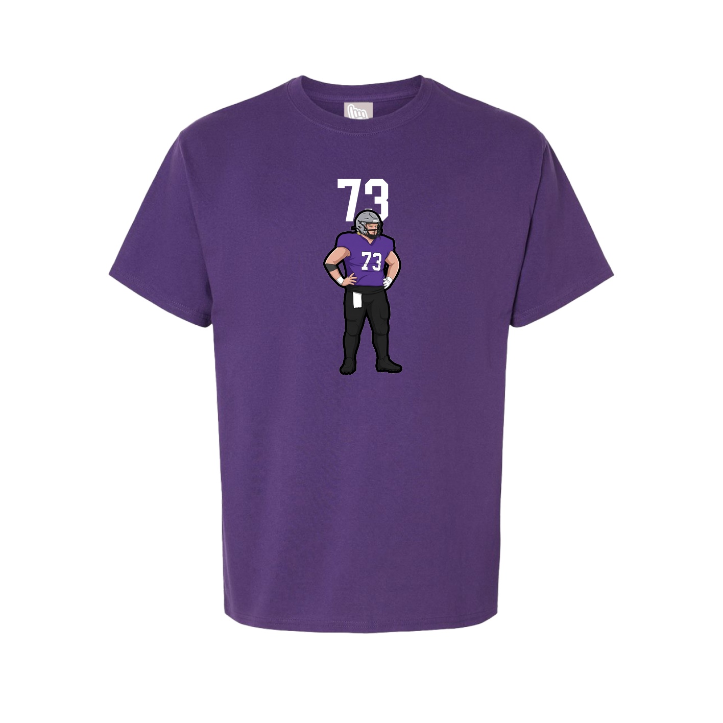 Youth Tee — Number Top in Purple